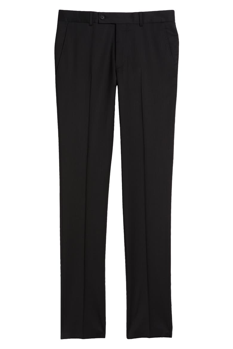 Ross Slim Fit Taper Leg Stretch Wool Pants, Alternate, color, BLACK