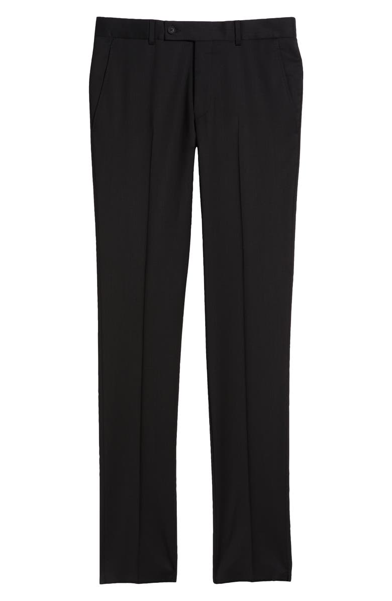 AllSaints Ross Slim Fit Taper Leg Stretch Wool Pants, Alternate, color, Black