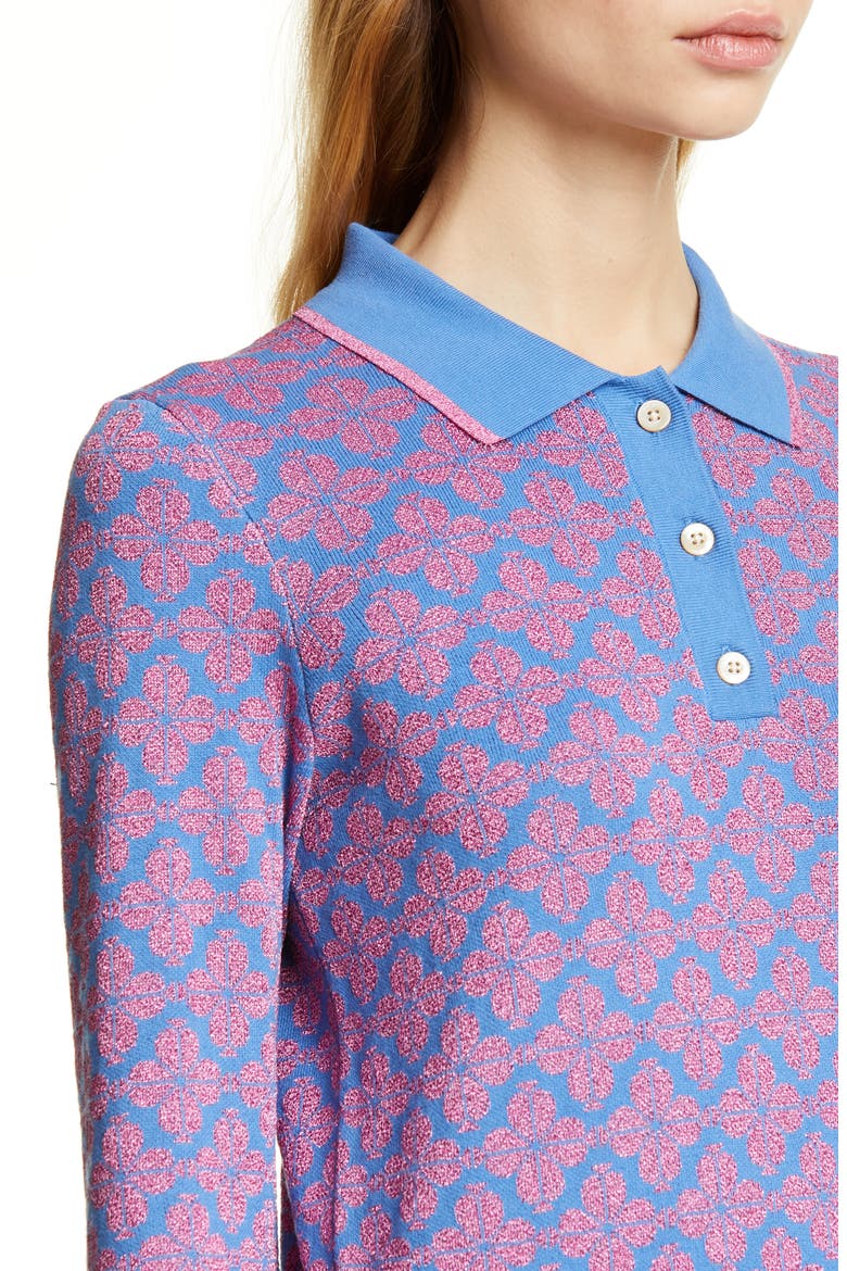 floral spade sweater, Alternate, color, VIBRANT BLUE