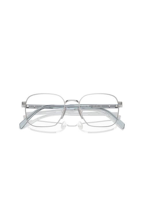 Prada 53mm Rectangle Optical Glasses In Gray