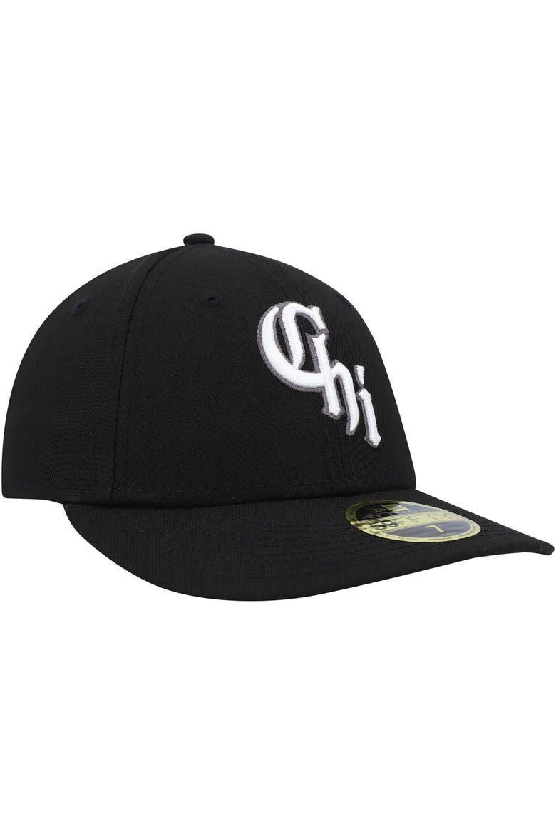 Men's New Era Black Chicago White Sox City Connect 59FIFTY Fitted Hat, Alternate, color, Black