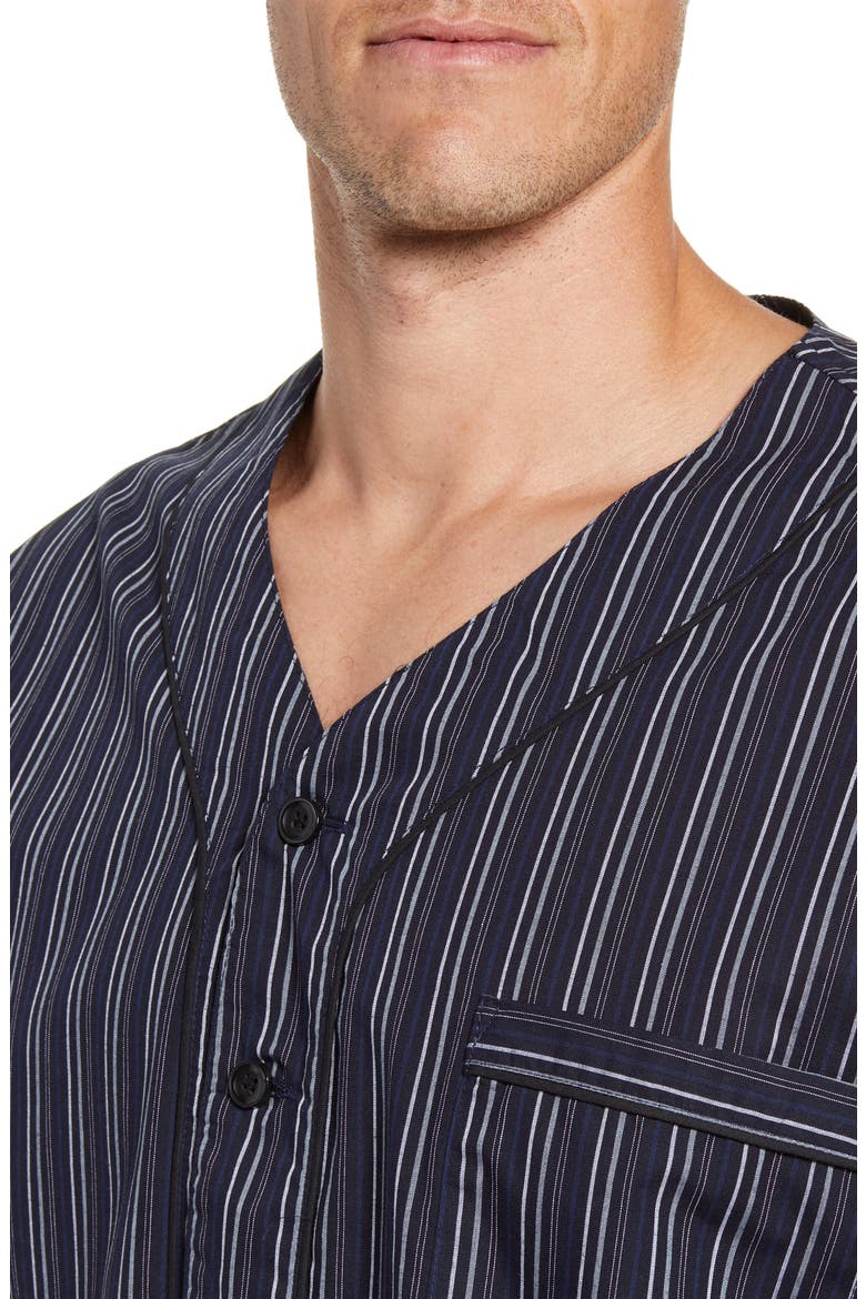 Bar Blues Cotton Blend Nightshirt, Alternate, color, NAVY