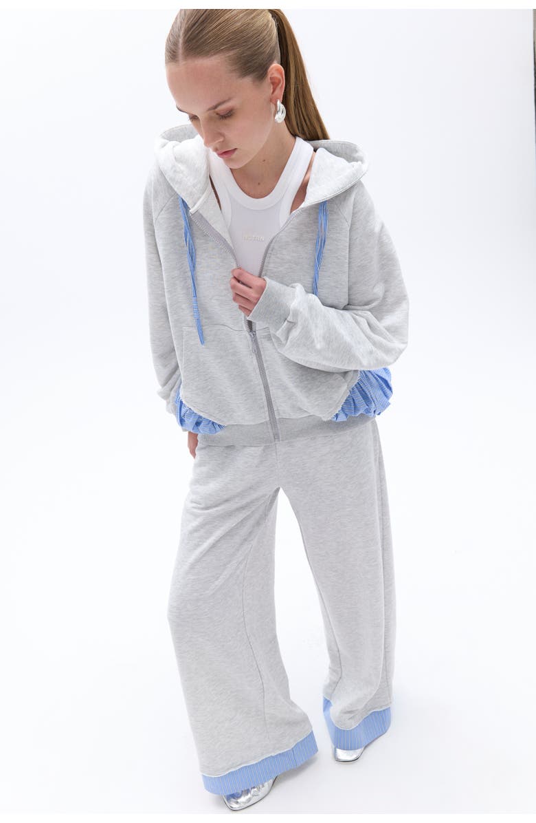 Nocturne Oversized Zippered Sweatshirt, Alternate, color, 