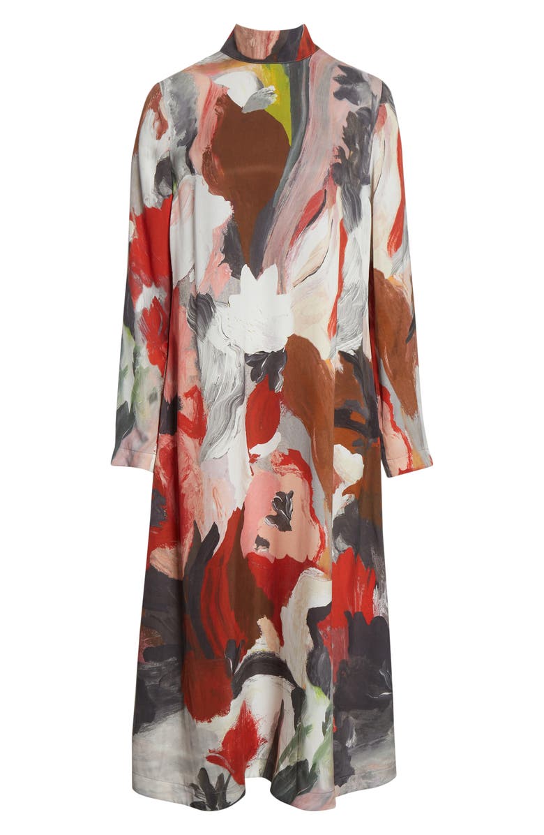 Stine Goya Paint Print Long Sleeve Dress, Alternate, color, My Garden