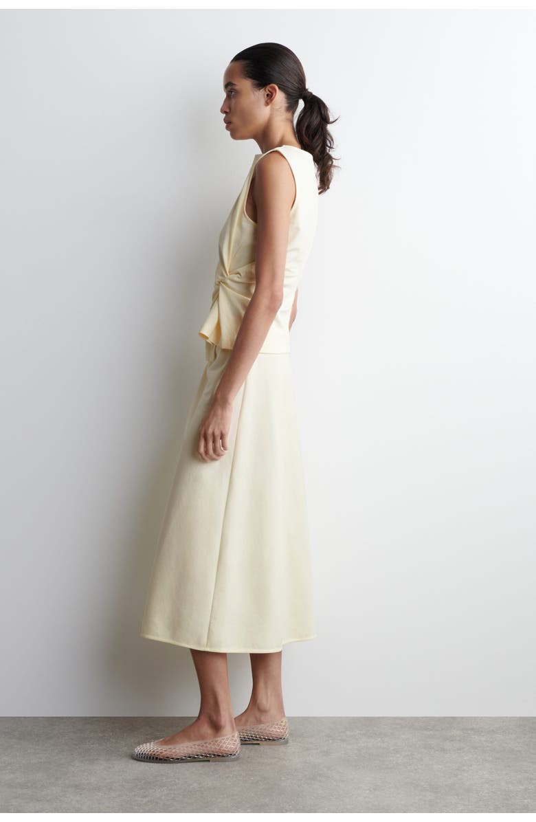 COS Twist-Detail Top, Alternate, color, Butter Yellow