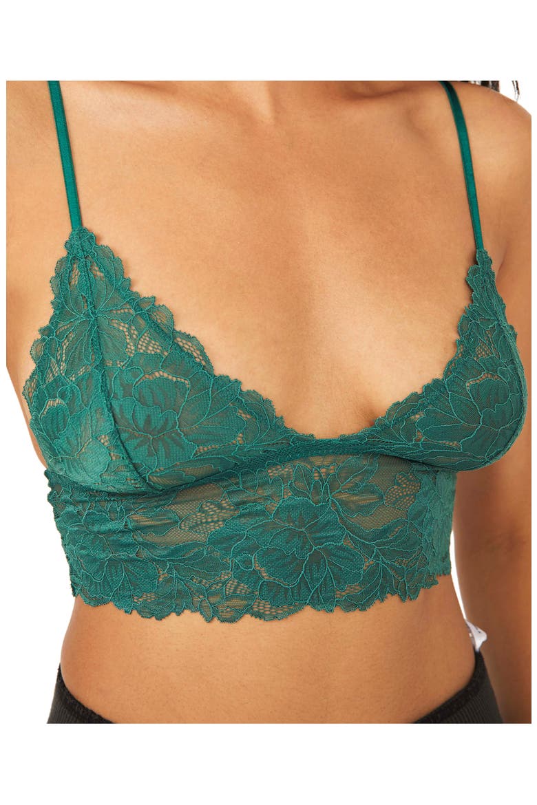 Intimately FP Everyday Lace Longline Bralette, Alternate, color, POSY GREEN