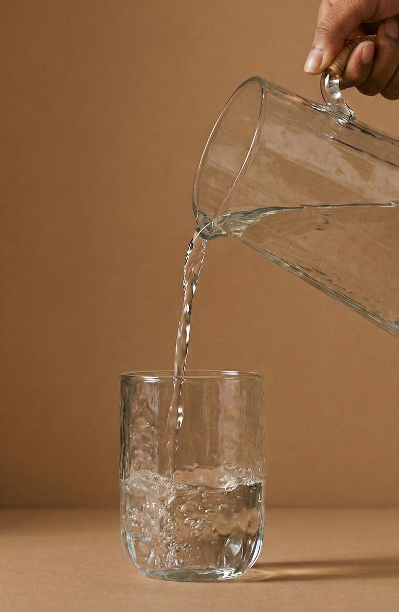 Casa Amarosa Hammered Water Glass, Alternate, color, Transparent