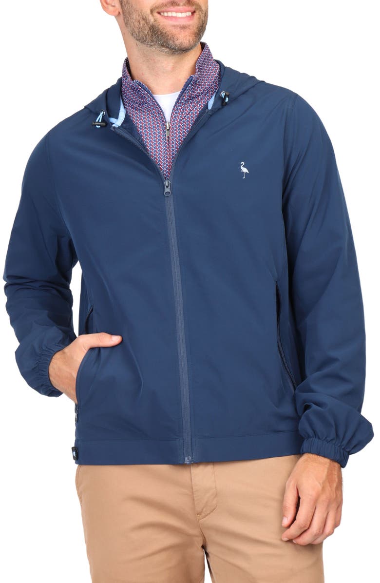 TailorByrd Hooded Golf Performance Jacket, Alternate, color, Navy