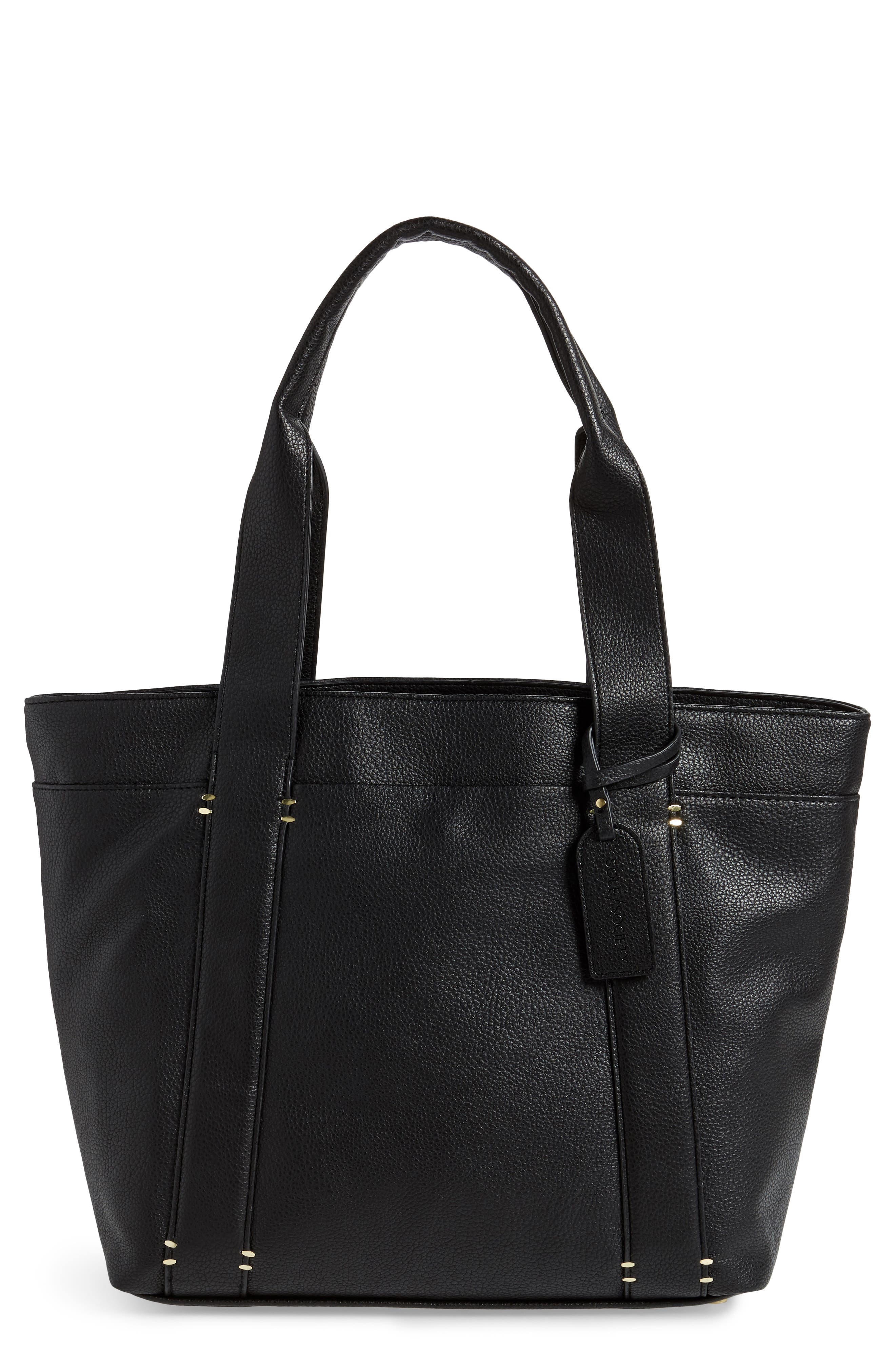 Sole Society Kwaye Faux Leather Tote, Main, color, 