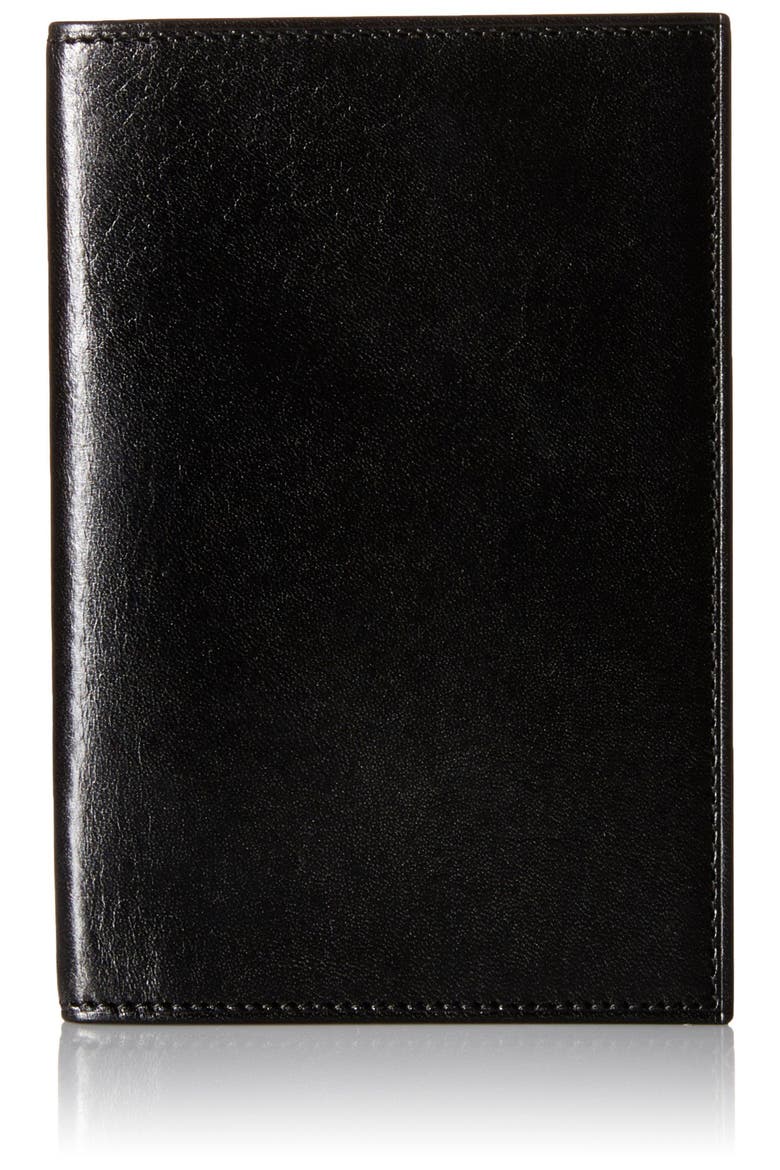 Old Leather Passport Case, Main, color, Black