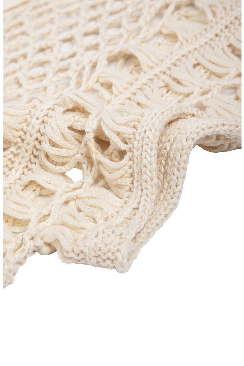 Fringe Crochet Poncho, Alternate, color, IVORY