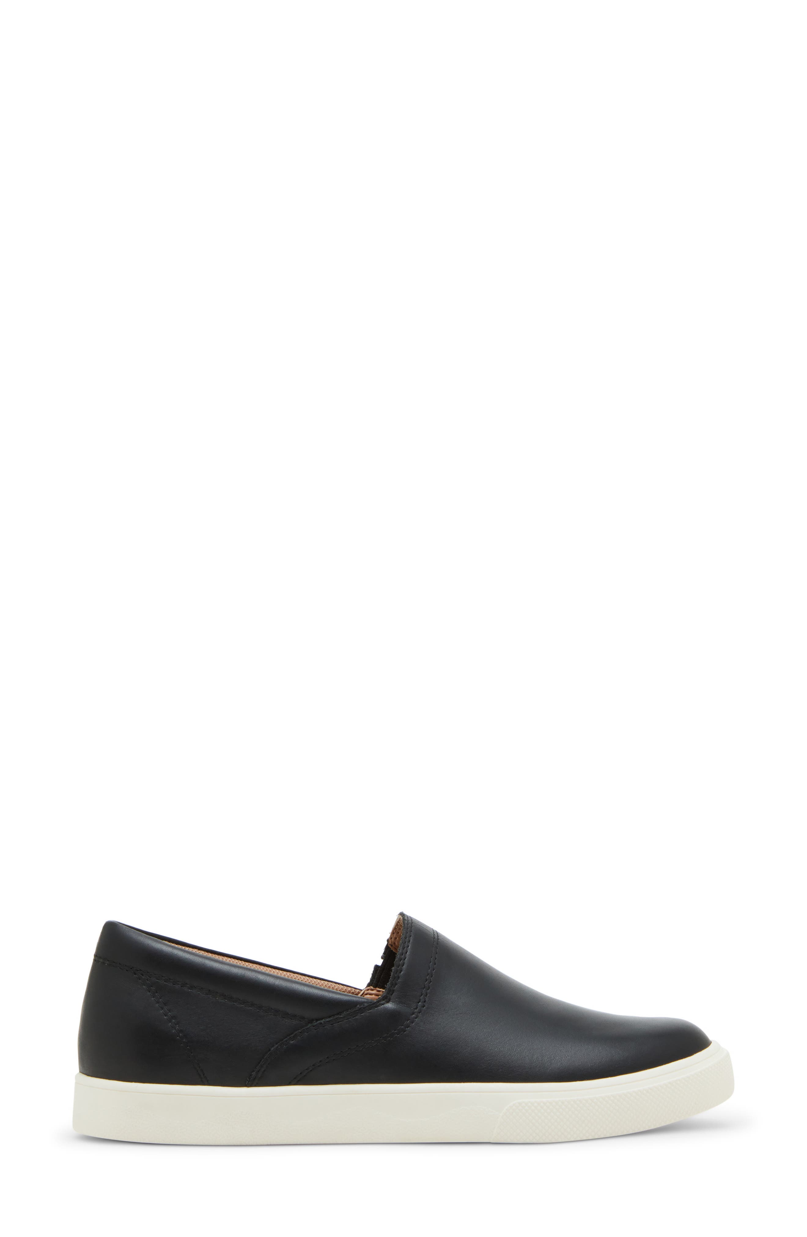 Garity Waterproof Slip-On Sneaker, Alternate, color, BLACK LEATHER