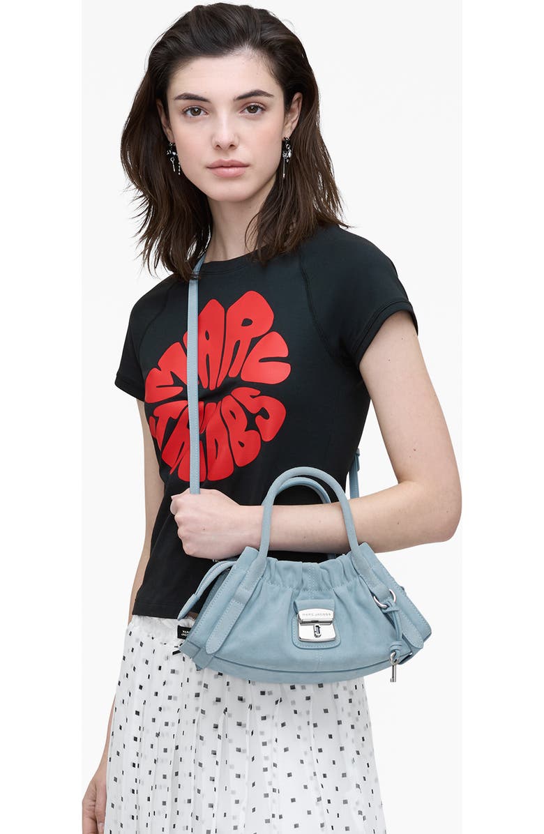 Marc Jacobs The Small Suede Satchel, Alternate, color, Blue Mist