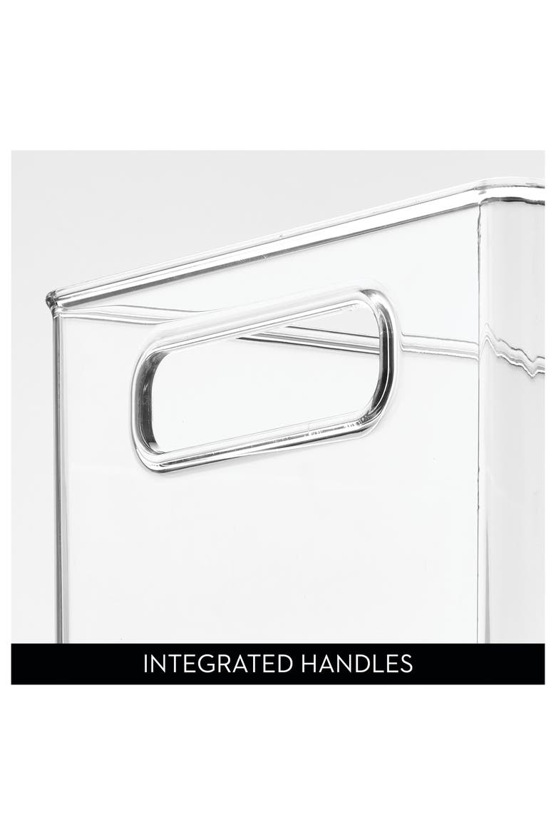 Stackable Fridge Bin - Kitchen Storage Bin for Pantry, Cabinets, or Fridge, Set of 2, Clear, Alternate, color, Clear