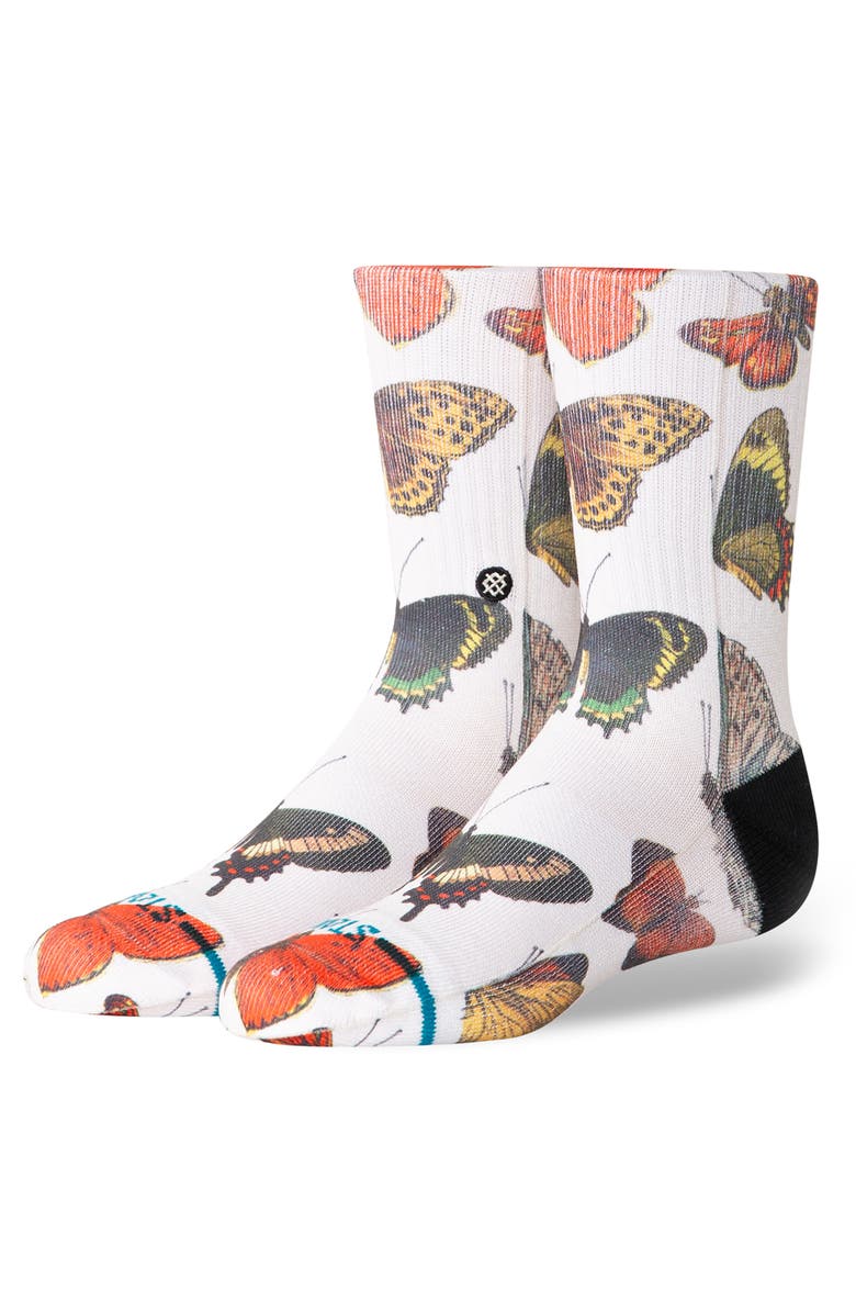Stance Kids' Flutterby Crew Socks, Alternate, color,