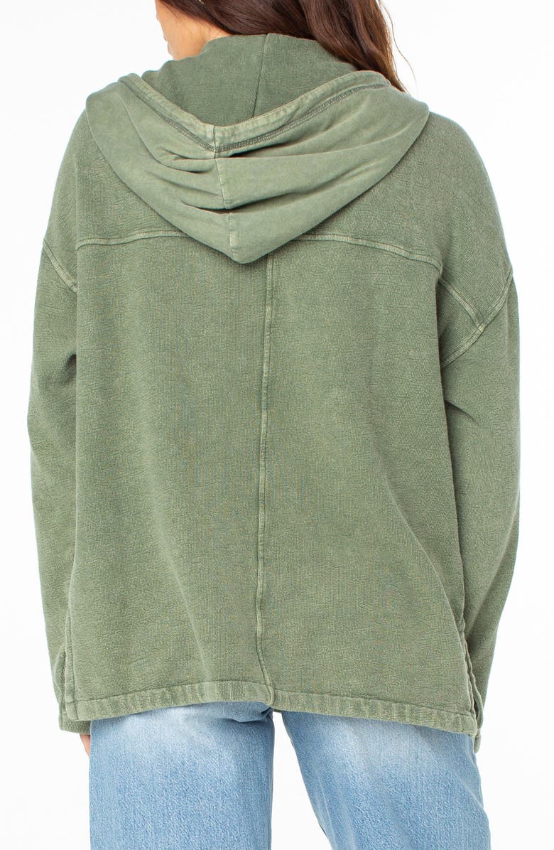 Roxy Clear Water Cotton Hooded Shacket, Alternate, color, 