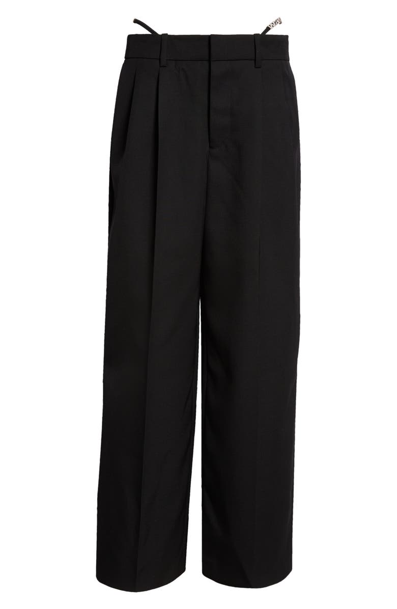 Alexander Wang Low Waist G-String Detail Tailored Wool Trousers, Alternate, color,