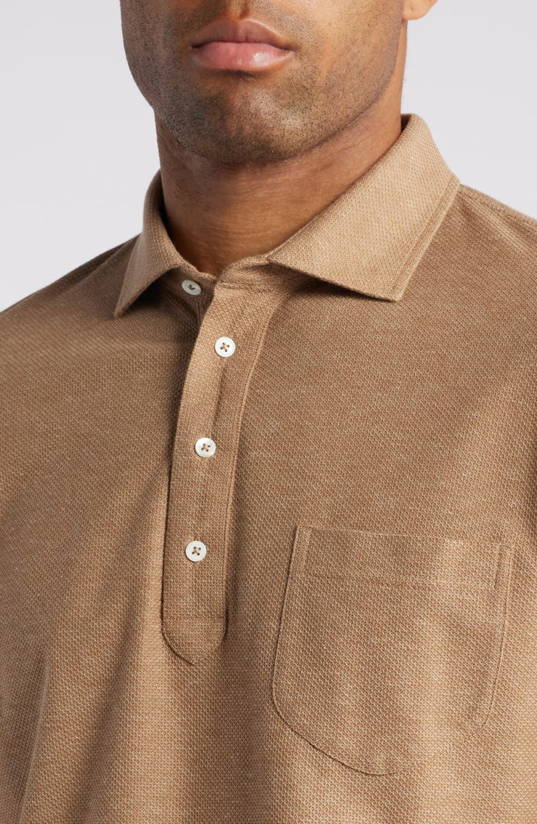 Peter Millar Crown Crafted Ramble Cotton & Cashmere Long Sleeve Polo, Alternate, color,