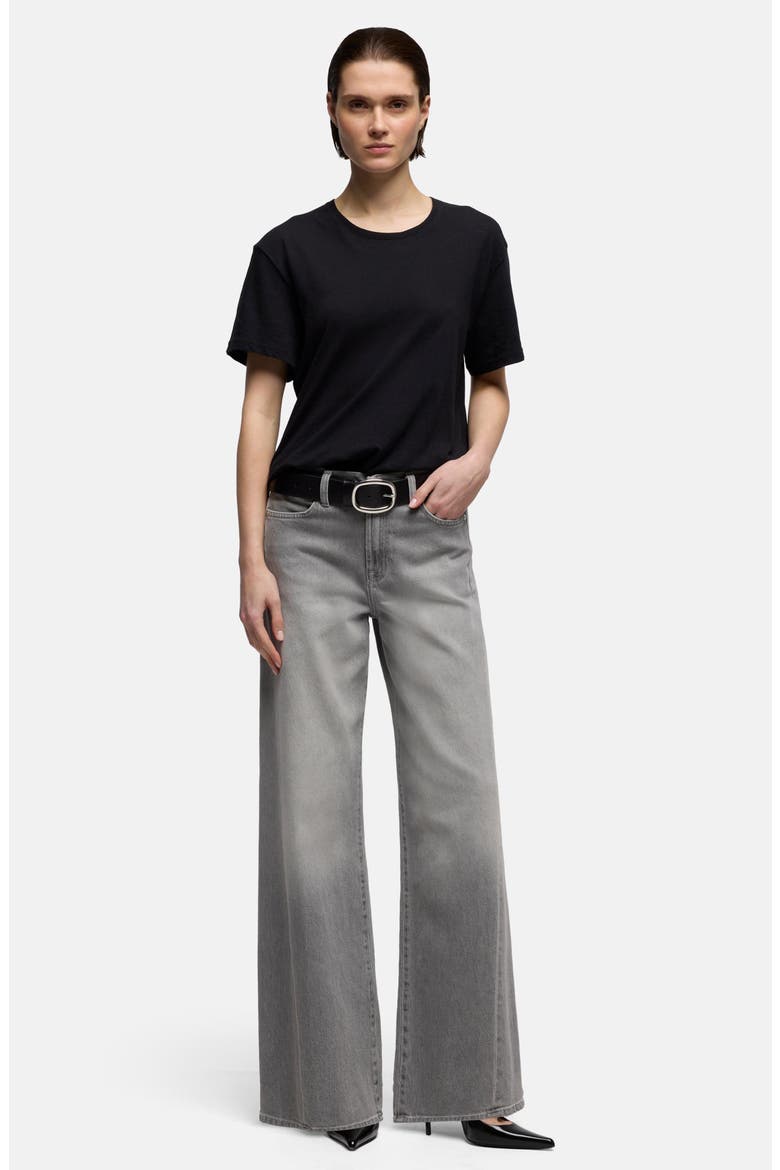 Lotta Tailorless High Waist Wide Leg Jeans, Alternate, color, METAL