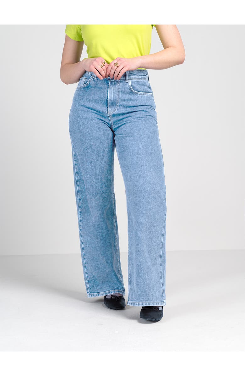 Kettlewell Darla Wide Leg High Waisted Jeans, Main, color, Light Denim