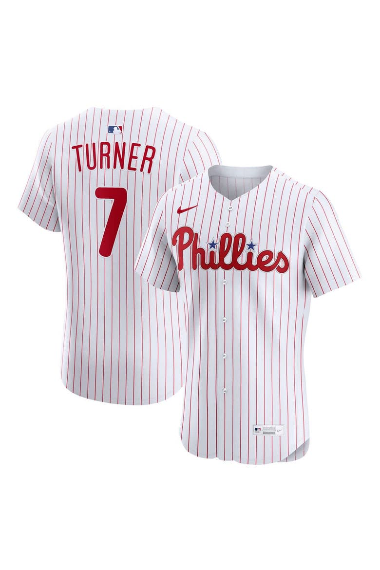 Men's Nike Trea Turner White Philadelphia Phillies Home Elite Jersey, Alternate, color, White