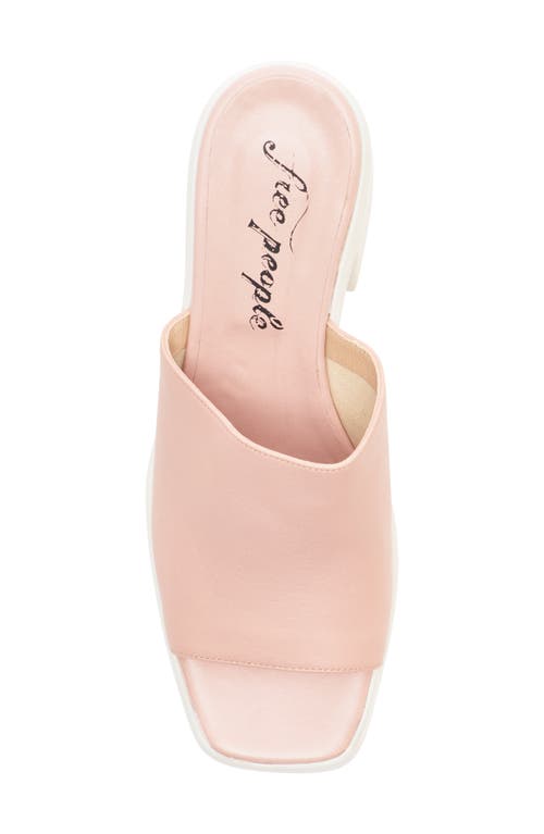 Free People Zoe Platform Slide Sandal In Natural Leather
