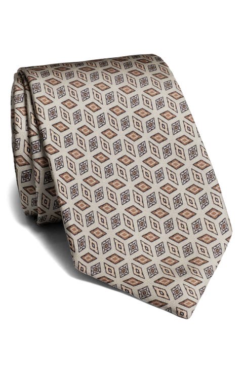 Crampton Geometric Silk Tie
