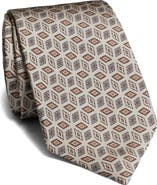 Jack Victor Crampton Geometric Silk Tie