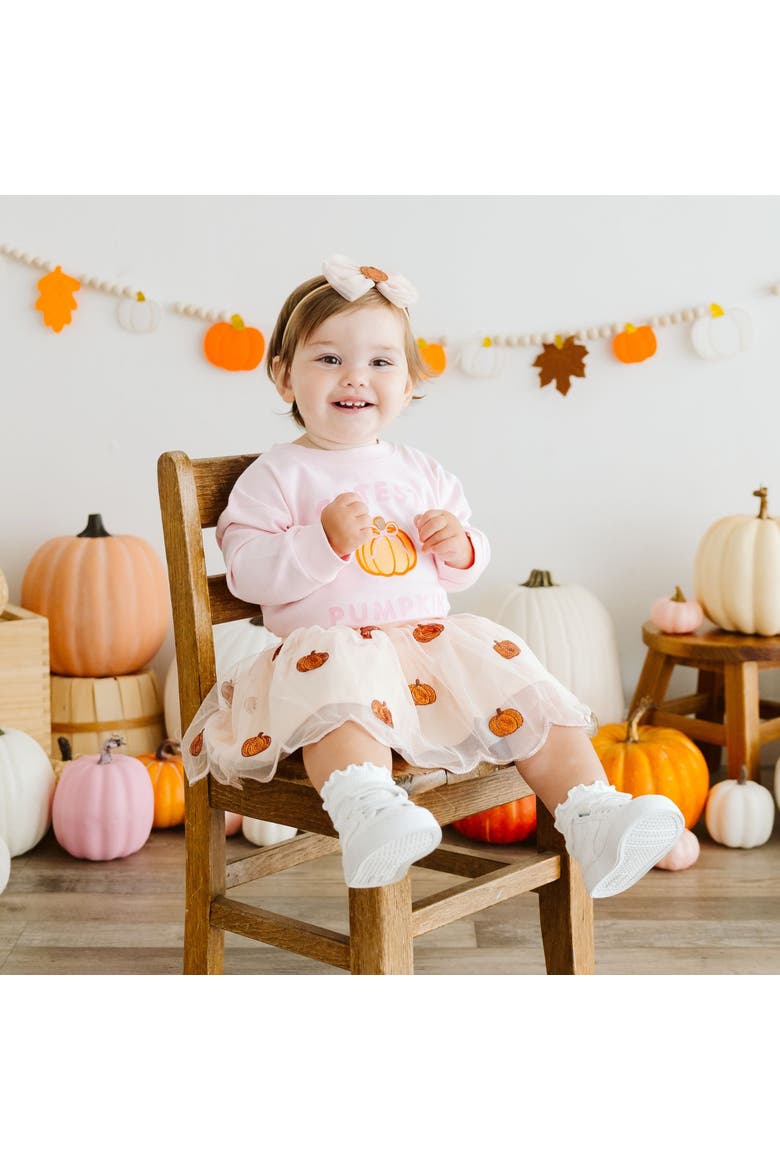 Cutest Pumpkin Patch Long Sleeve Romper, Alternate, color, Ballet Pink