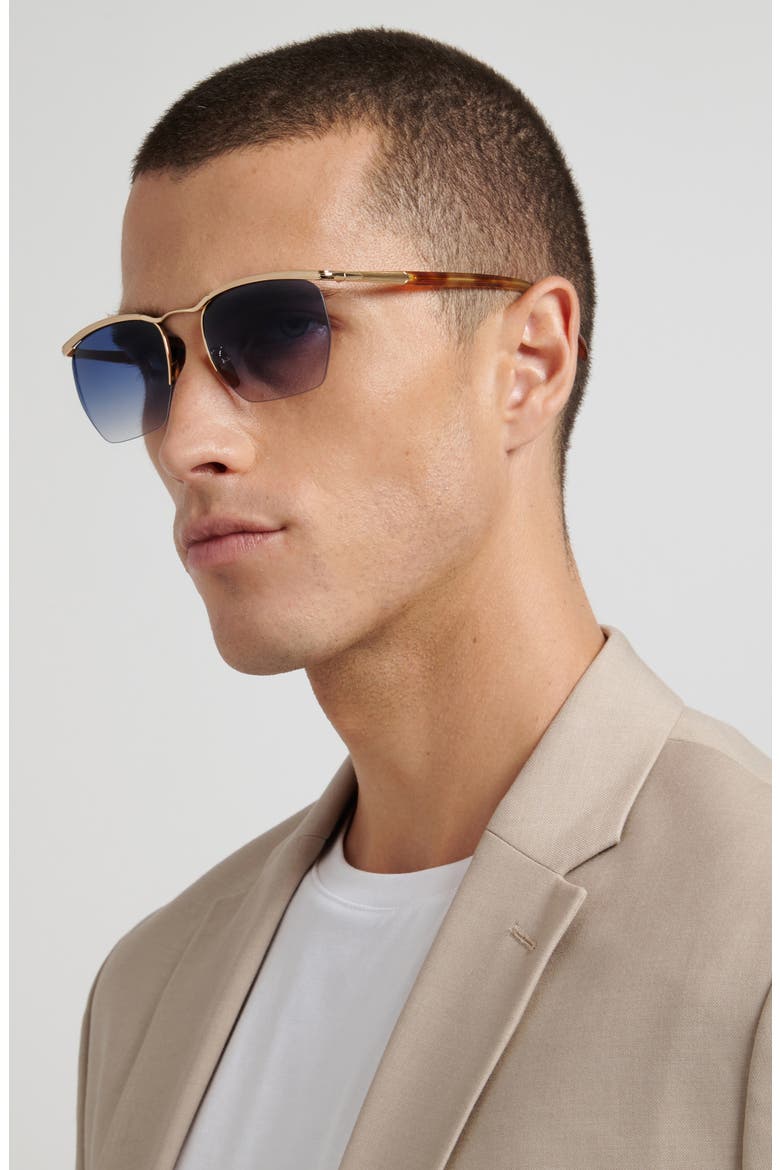 55mm Square Sunglasses, Alternate, color, GOLD BROWN HAVANA/ BL SF AR