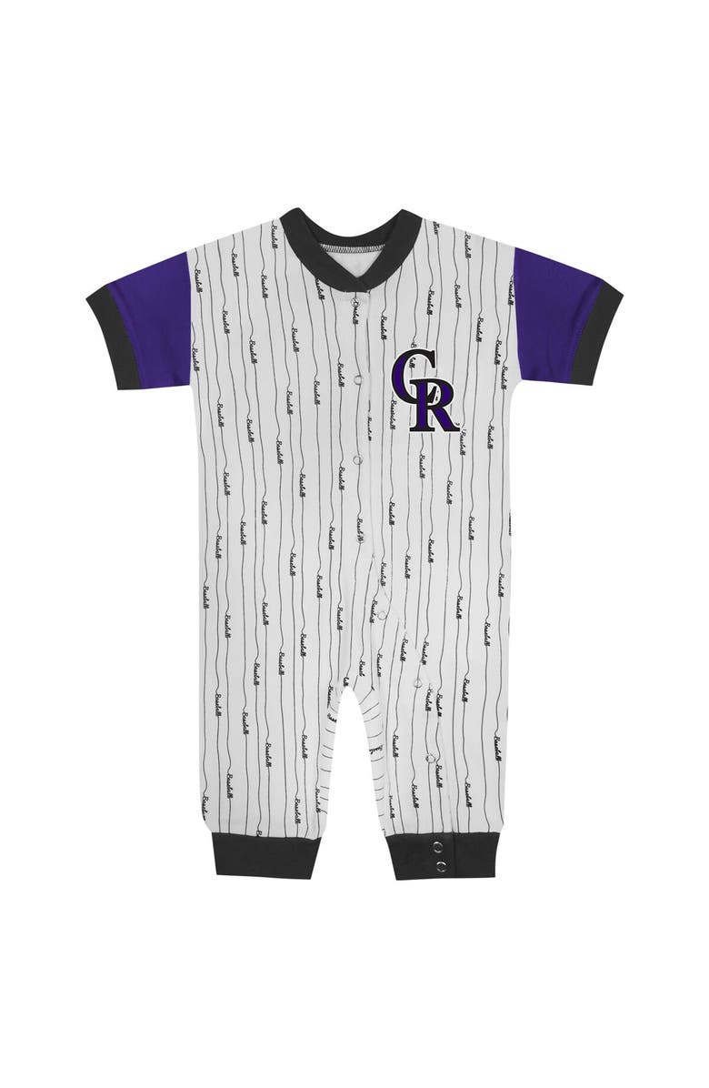 Outerstuff Infant Fanatics Branded White Colorado Rockies Logo Best Series Full-Snap Jumper, Alternate, color, White