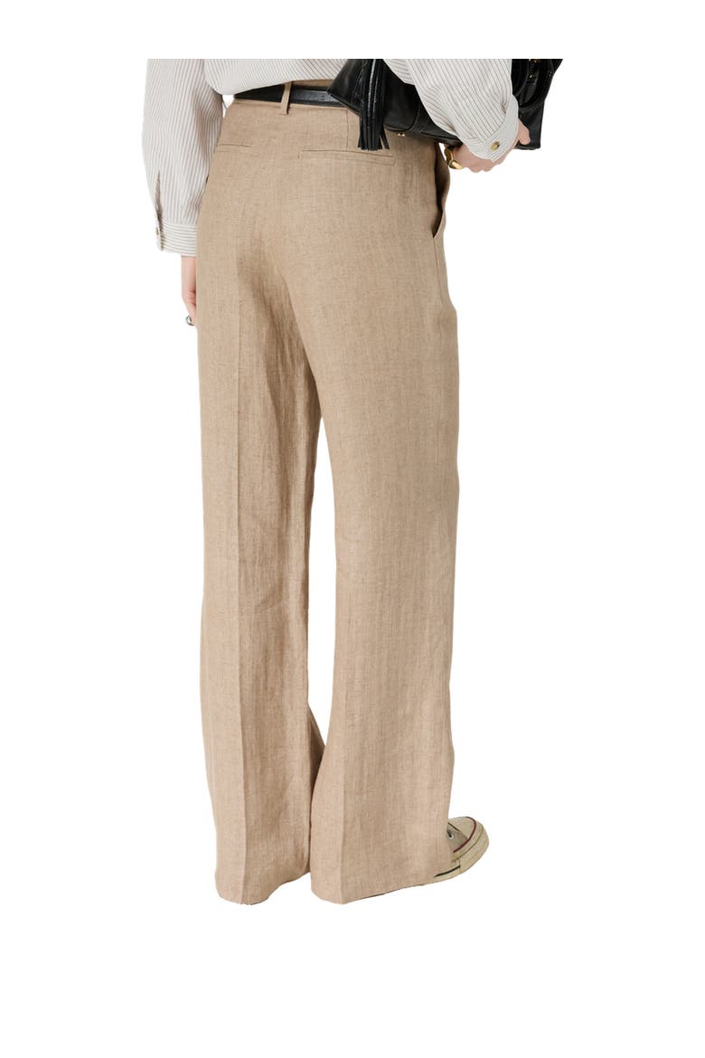 Abigail Wide Leg Linen Pants, Alternate, color, Sand