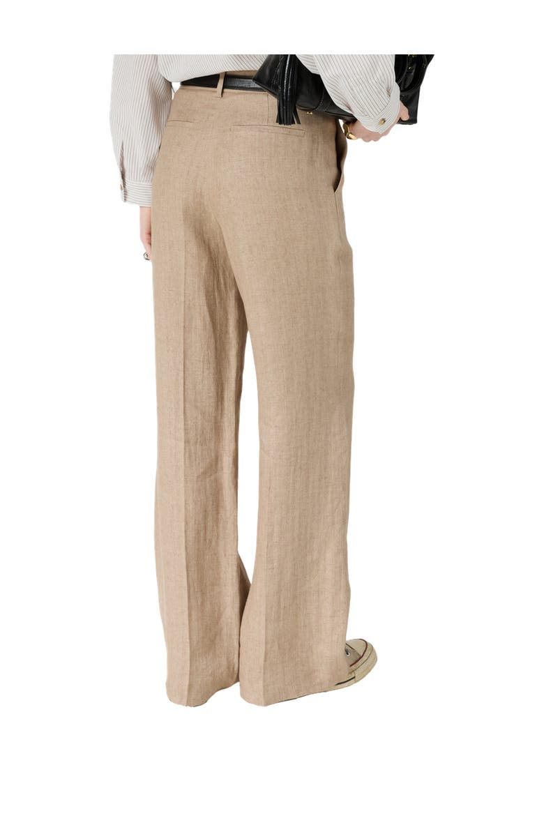 GERARD DAREL Abigail Wide Leg Linen Pants, Alternate, color, Sand