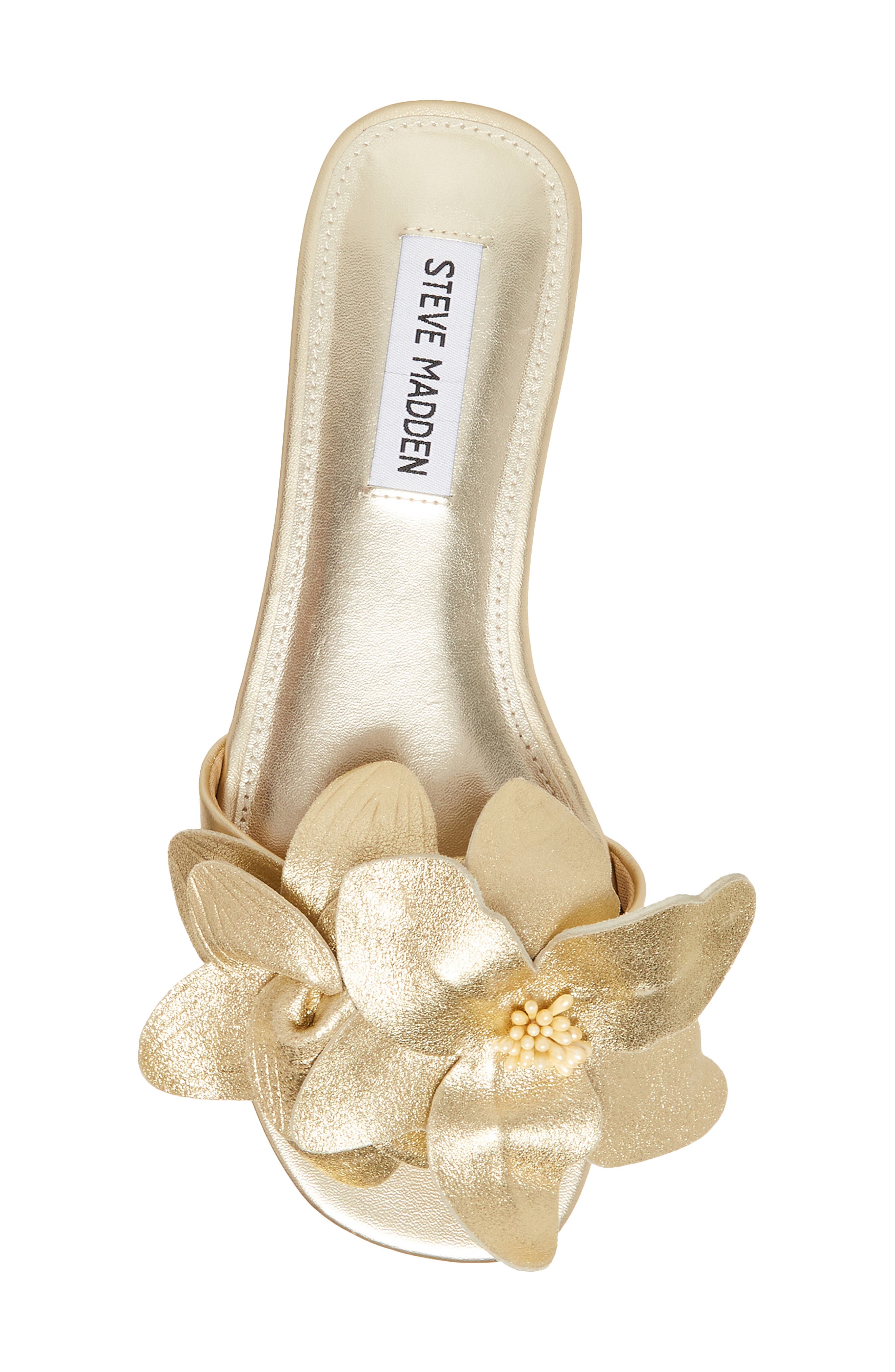 Melena Slide Sandal, Alternate, color, GOLD LEATH