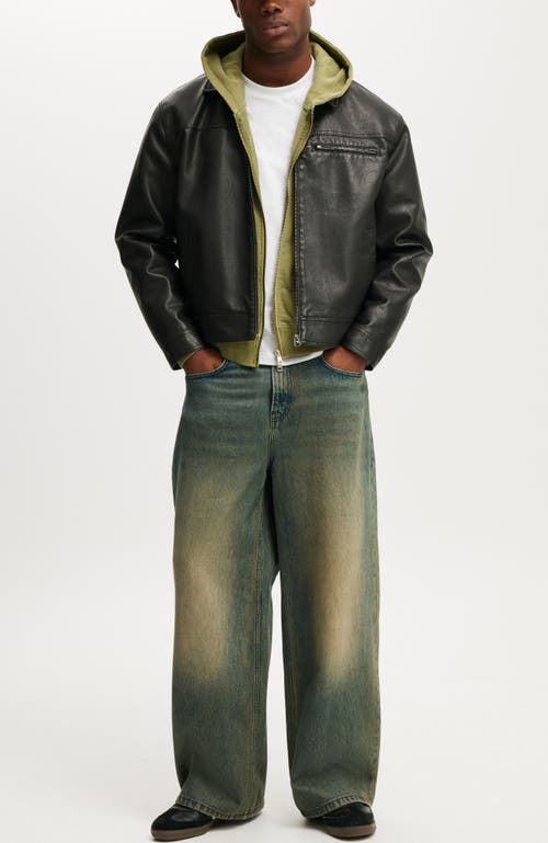 Cotton On Cropped Zip Up Hoodie In Green