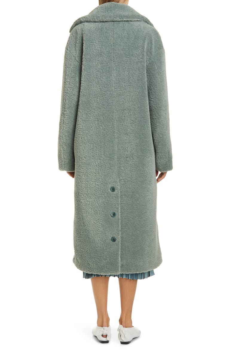 Teddy Bear Fleece Coat, Alternate, color, SAGE