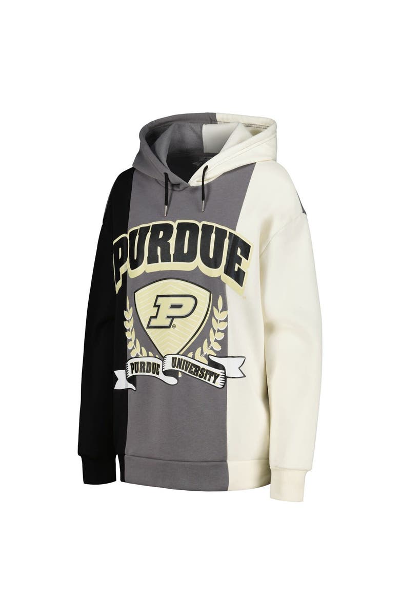 GAMEDAY COUTURE Women's Gameday Couture Black Purdue Boilermakers Hall of Fame Colorblock Pullover Hoodie, Alternate, color, Black