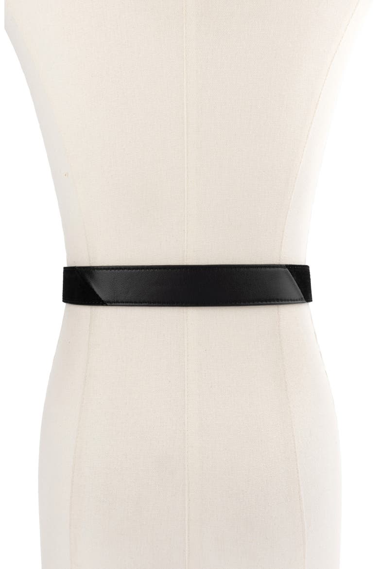 Kensington Patchwork Leather Belt, Alternate, color, BLACK ANTIQUE BRASS