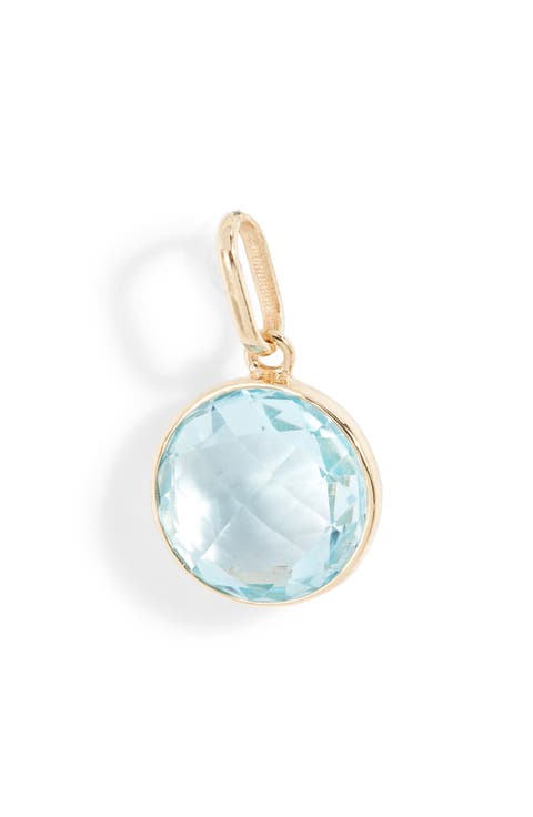 Classique Bezel Swiss Blue Topaz Charm