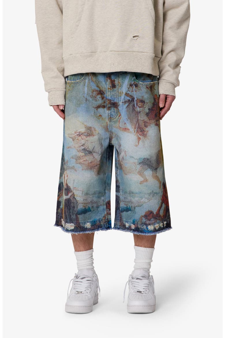 Ultra Baggy Denim Shorts, Main, color, MULTI