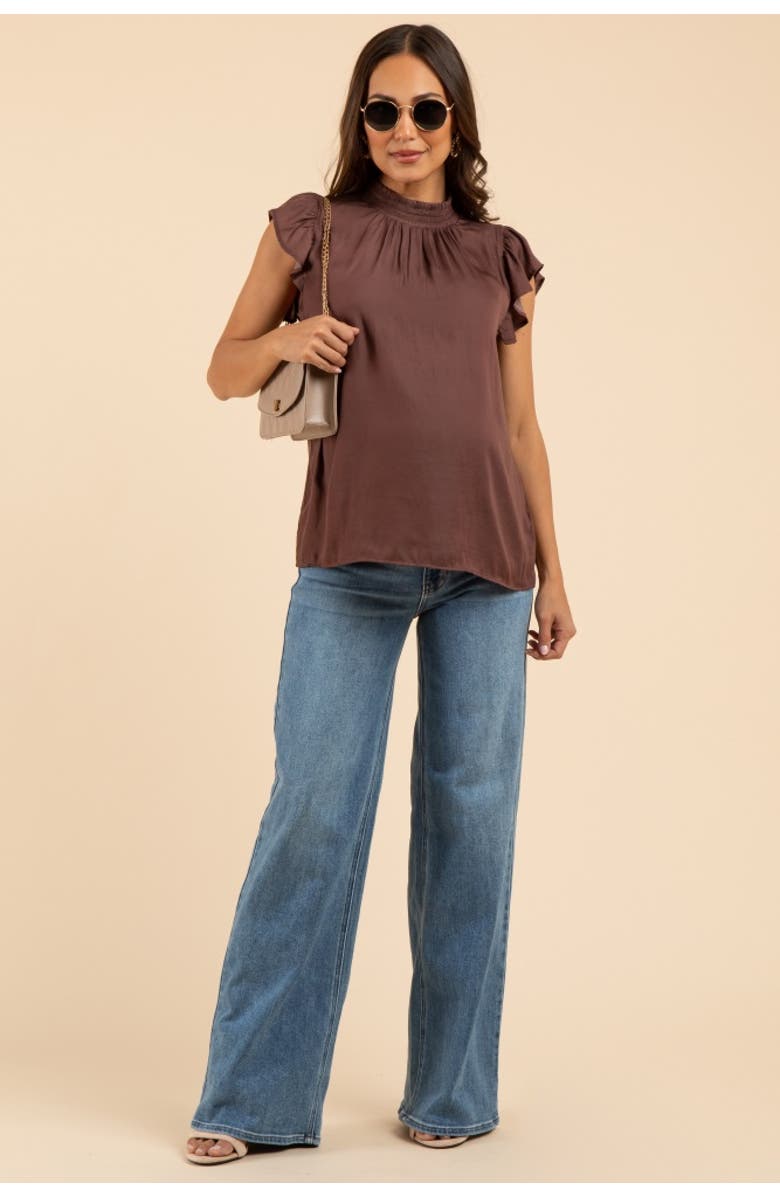 PinkBlush Wide Leg Maternity Jeans, Alternate, color, Blue