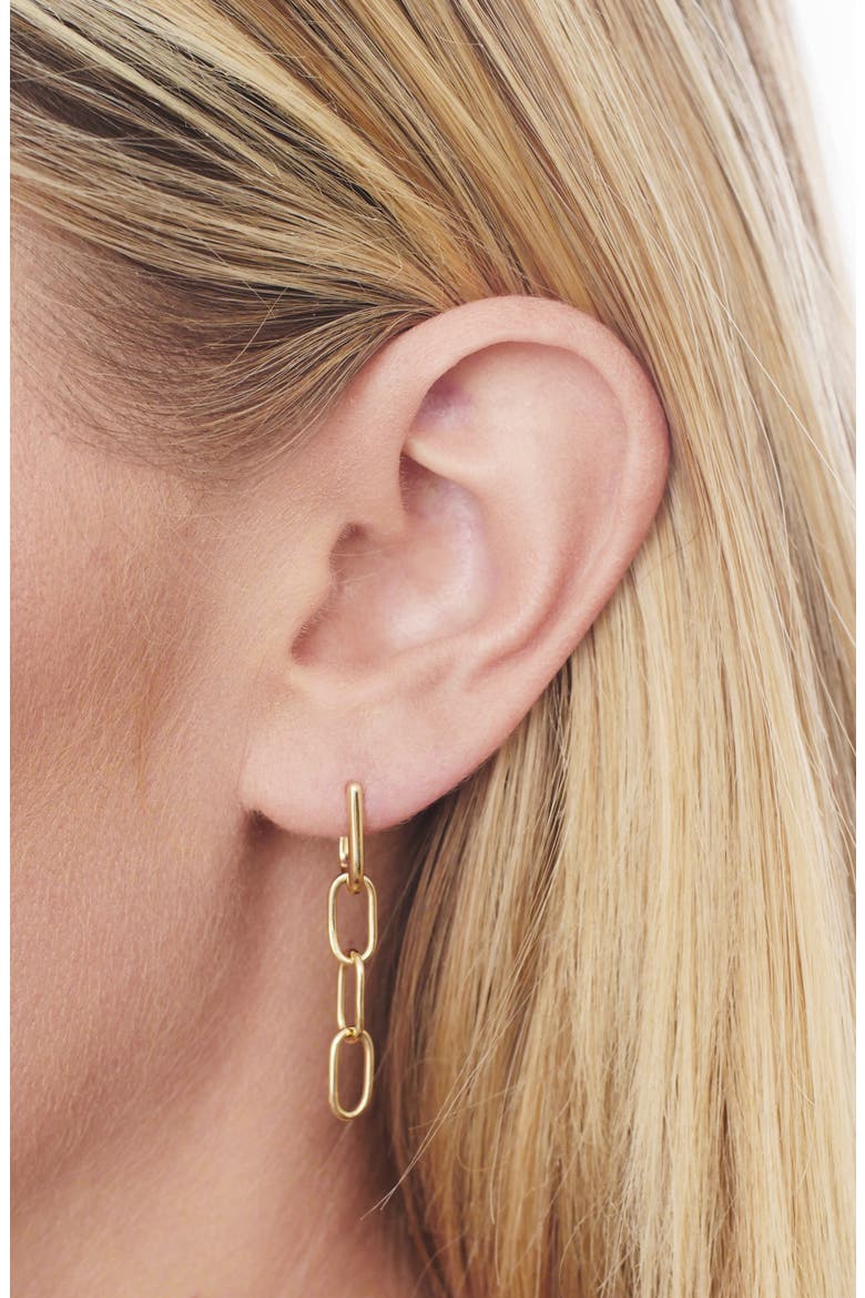 Ofira 14K Gold Linear Link Earrings   (Nordstrom Exclusive), Alternate, color, YELLOW GOLD