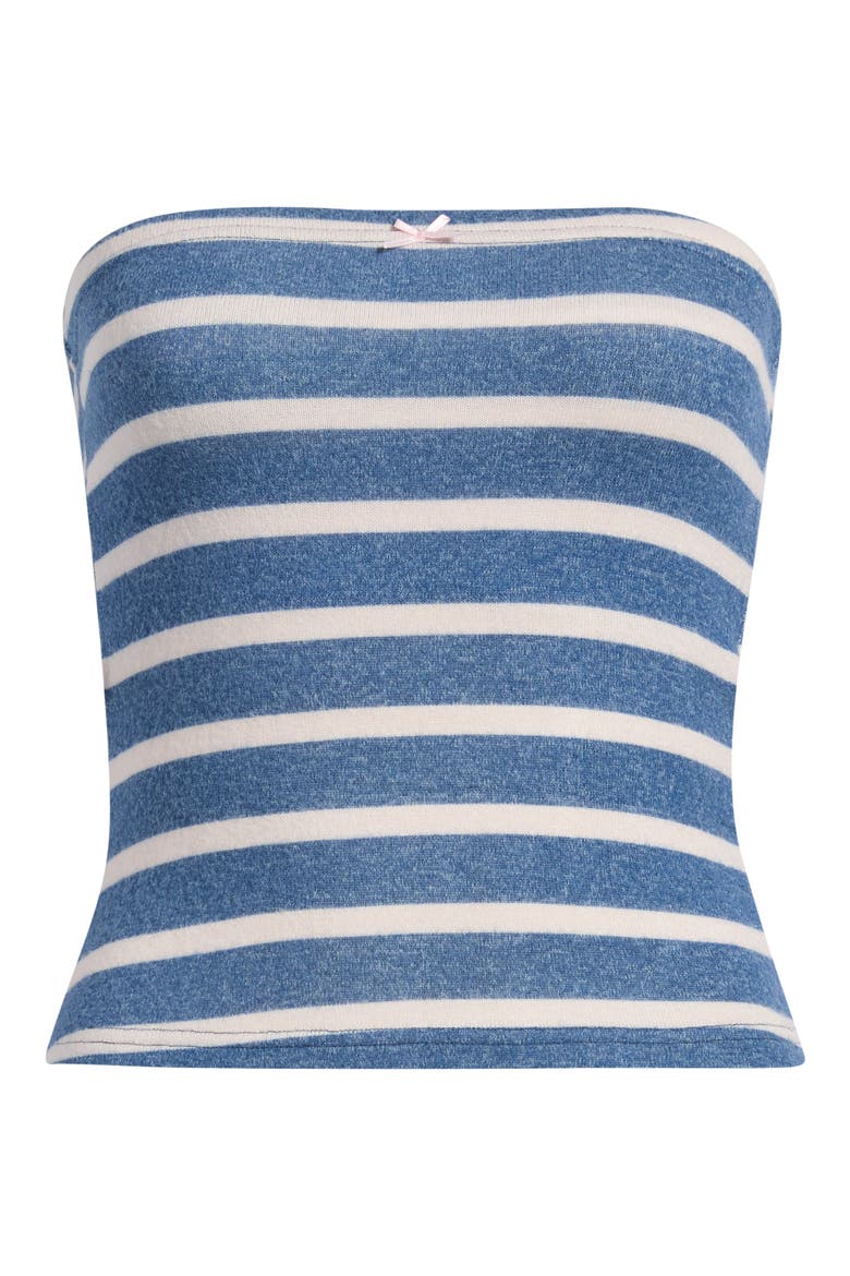 Stripe Quinn Strapless Top, Main, color, NAVY