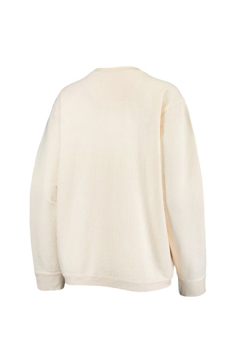 PRESSBOX Women's Pressbox White Georgia Bulldogs Comfy Cord Vintage Wash Basic Arch Pullover Sweatshirt, Alternate, color,