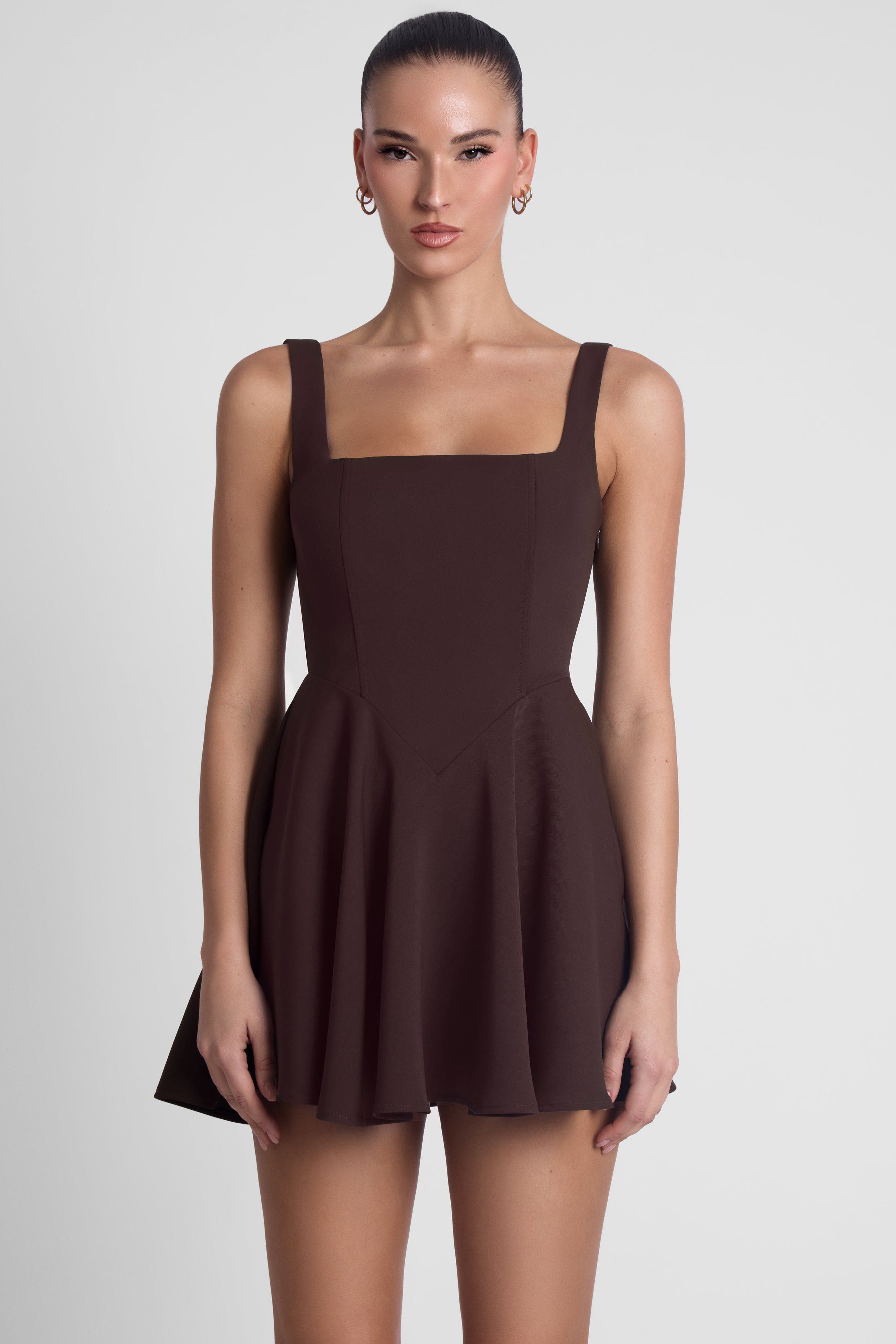 Sloane Square Neck Corset Mini Dress - image 3