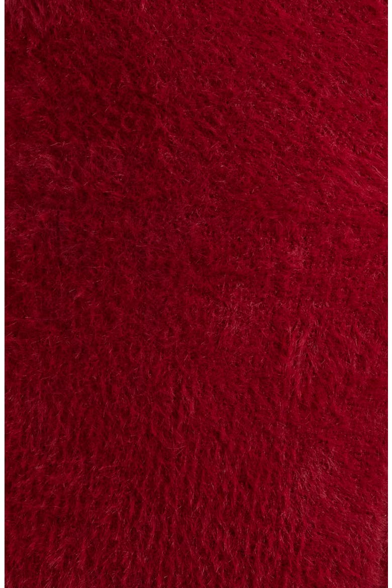Eyelash Wrap Sweater, Alternate, color, TITIAN RED