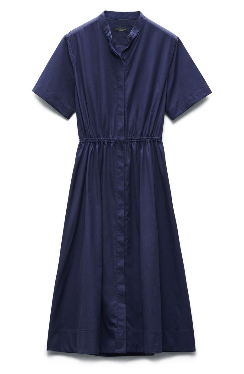 rag & bone Ronan Cotton Midi Shirtdress, Alternate, color, Navy