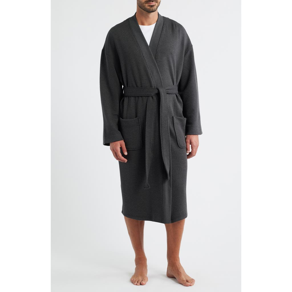 Majestic International Tomorroland Waffle Knit Robe In Animal Print