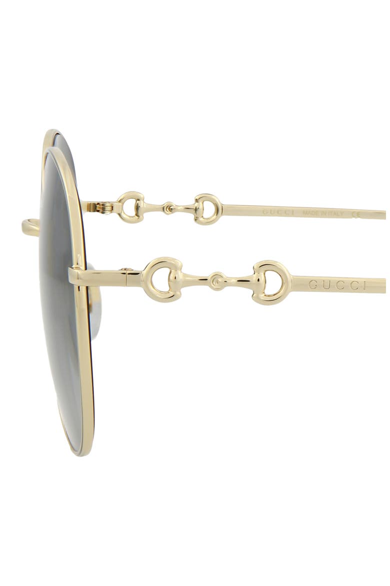 59mm Round Sunglasses, Alternate, color, GOLD GOLD GREY