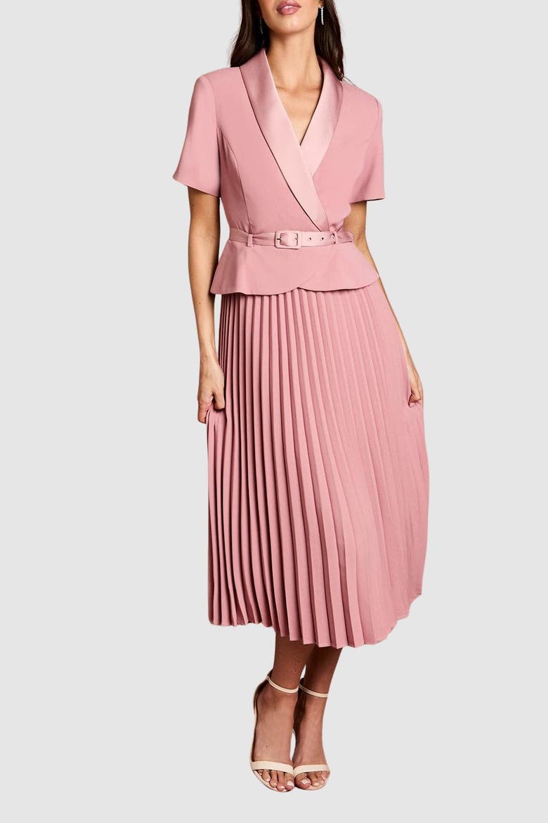 2 In 1 Pleated Skirt Dress, Alternate, color, Antique Rose